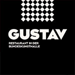 dieses Foto zeigt das Logo vom Restaurant GUSTAV in der Bundeskunsthalle in Bonn